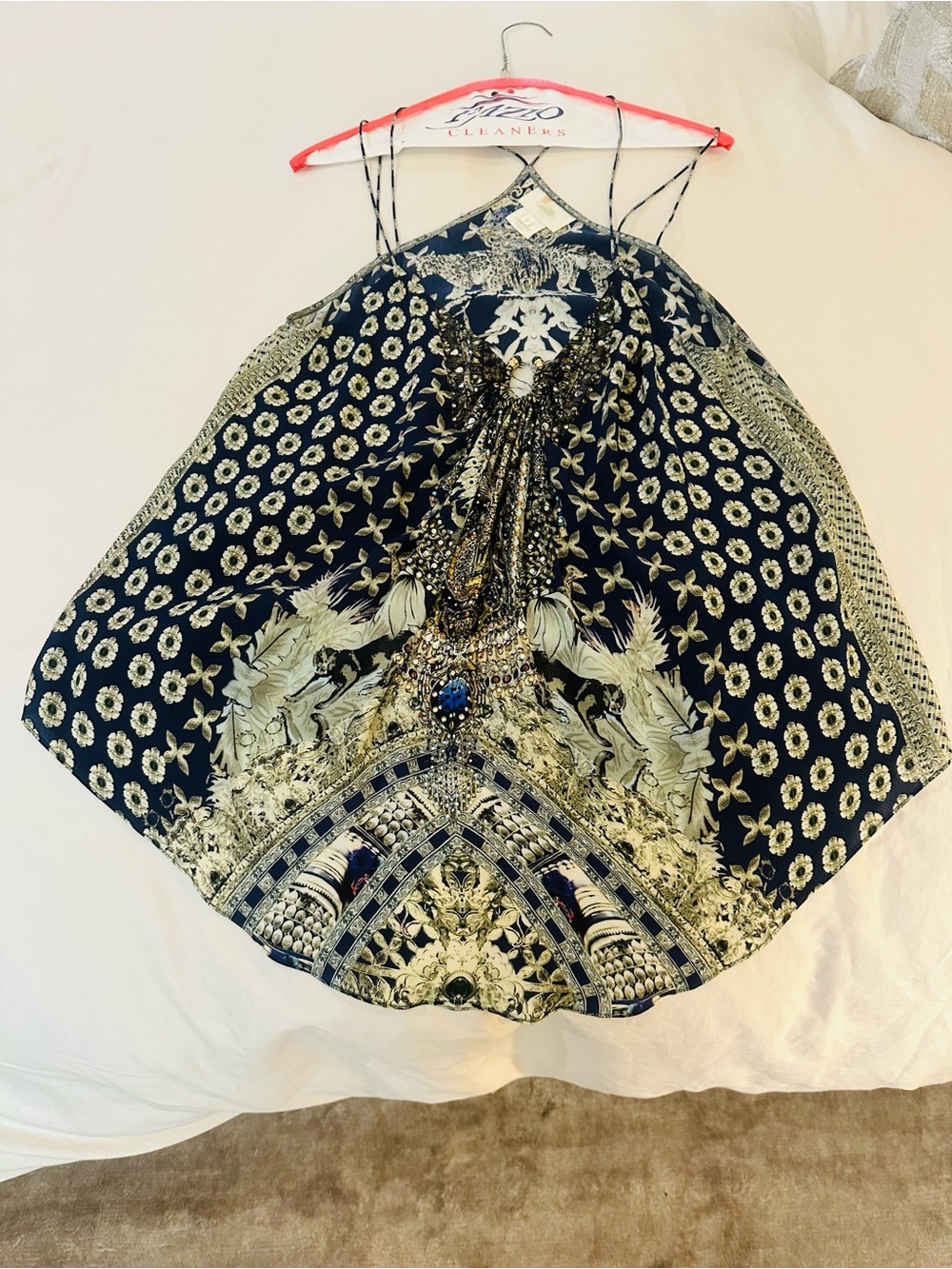 Camilla top with beaded embroidery size small
